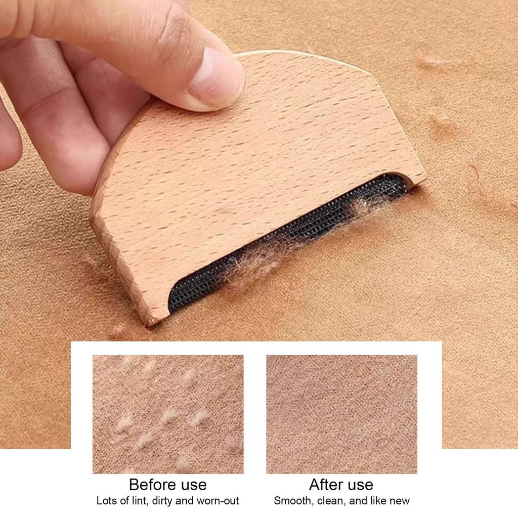 Lint Remover Wooden Washable Scraper Sweater Shavers To Remove Pilling For Clothing Sweater Pet Hair Fabric Coat Debris Removal