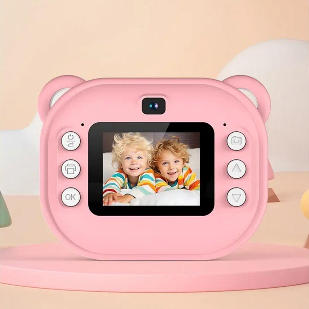 2.0Inch HD Screen Children Digital Camera with Print Paper Mini Instant Print Toys  Birthday Gift