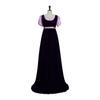 Bridgerton Inspired Gold Velvet Two-Piece Medieval Gown with Long Skirt for Stage Performance