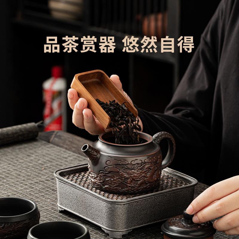 Purple Pottery Teapot Tea Cup Tea Ceremony accessories Kung Fu Set Pure Handmade Teapot Teapot for  Puer Kettle