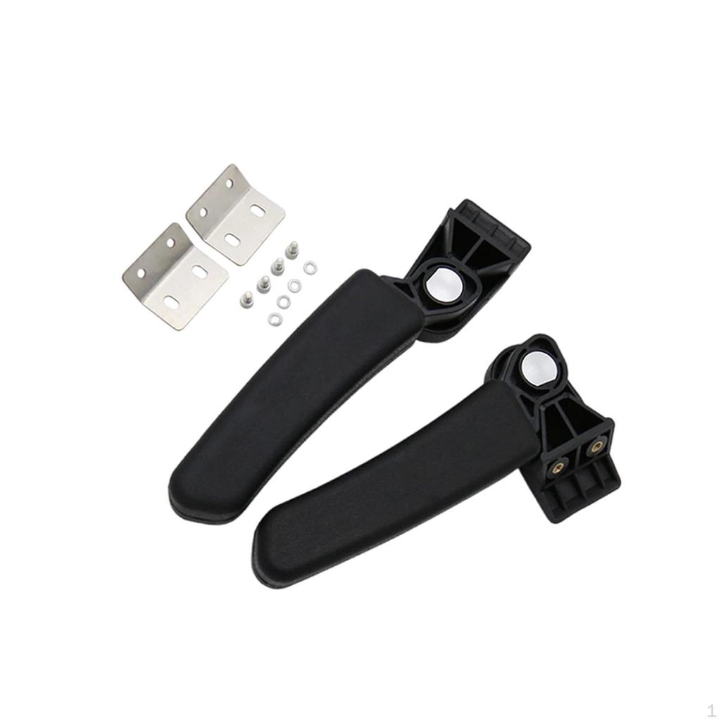 2x Motorcycle Rear Passenger Armrest Accessory Kit Folding Directly Repalces Luggage Box for