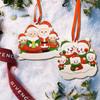 New Christmas Family Resin Pendant DIY Handwritten Name Notes Date Blessing Santa Claus Snowman Elk Pendant Ornaments Party Gift