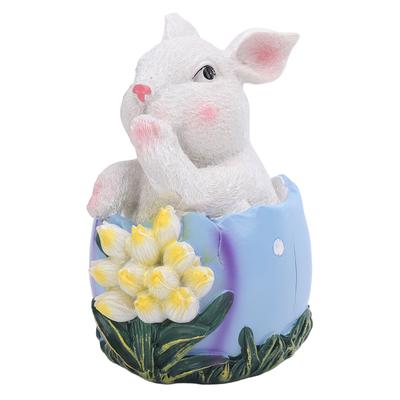 Easter Bunny Statue Exquisite Decorative Easy To Maintain Easter Egg Rabbit Decor for Garden Yard