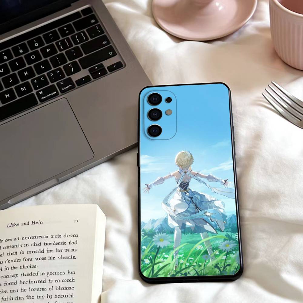

G-Genshin Lumine Impact Phone Case For Samsung S25,24,23,22,30,21,10,9,Ultra,Plus,Lite,FE,4,5 G Soft Black Case Samsung S21Ultra
