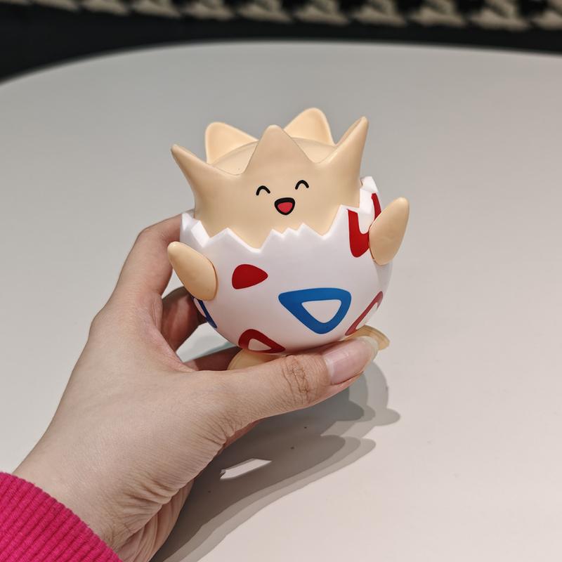 1Pcs Happy Togepi Cute Figure Doll Collection Abs Bedroom Desktop Decor Pokemon Figure Anime Model Children'S Toys Gift
