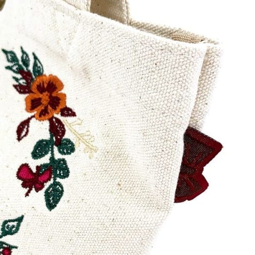 Hapitas Mini Tote Bag, Moomin, HAP6015 MC15, Flower Gift, Natural