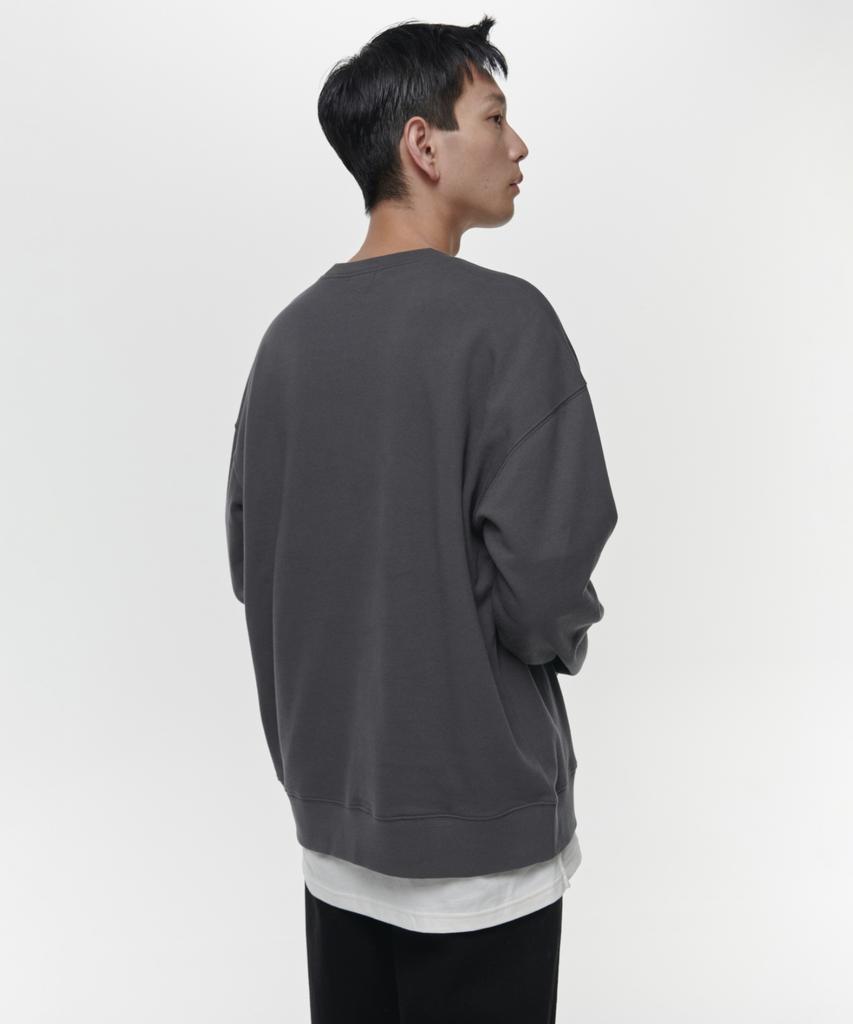 MUSINSA STANDARD Oversized Sweatshirt [Gunmetal]