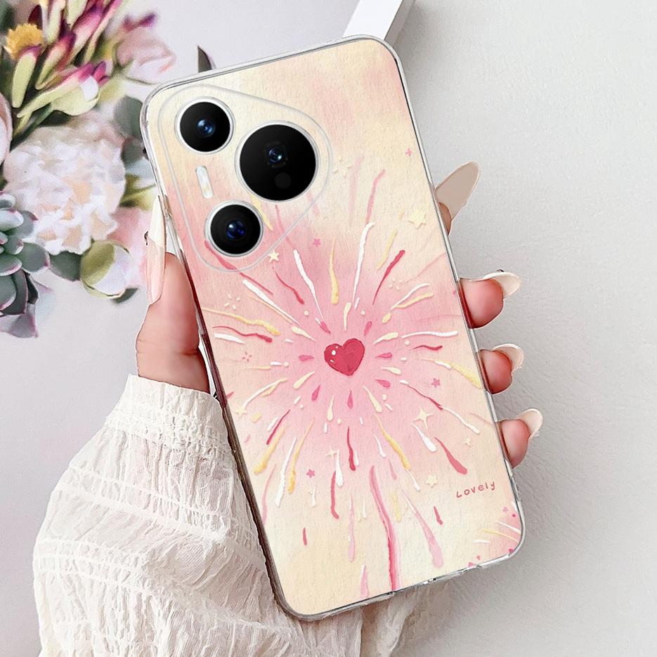 For Huawei Pura 70 Pro Plus Case Colorful Flower Painted Cover Soft Slim Phone Case For Huawei Pura 70 Ultra Pura70 Pro 5G Shell