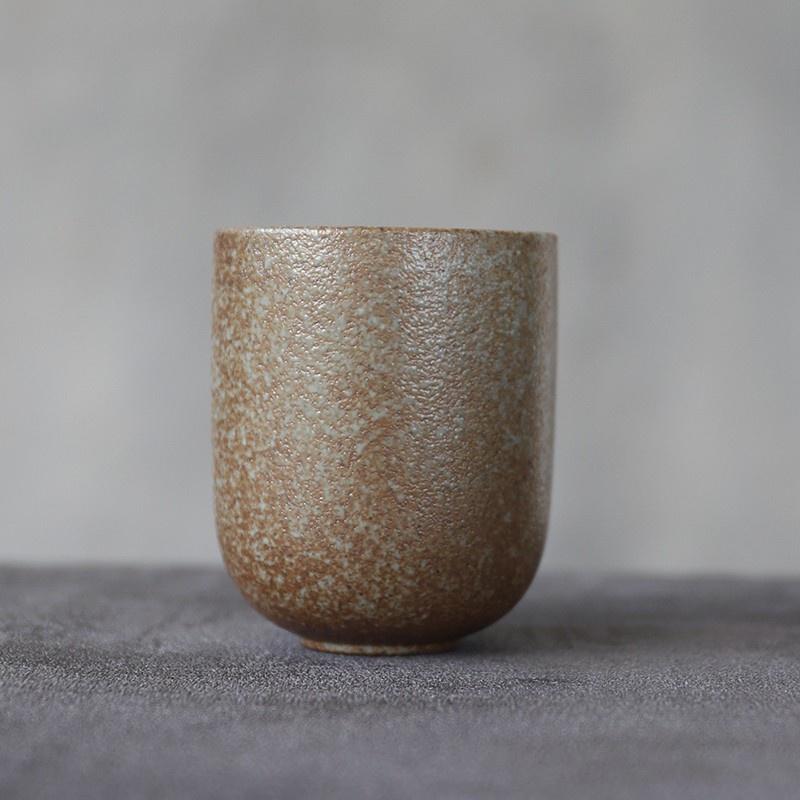 110ml Ceramic Tea Cup Japanese Style Kung Fu Tea Set Flat Mouth Cup