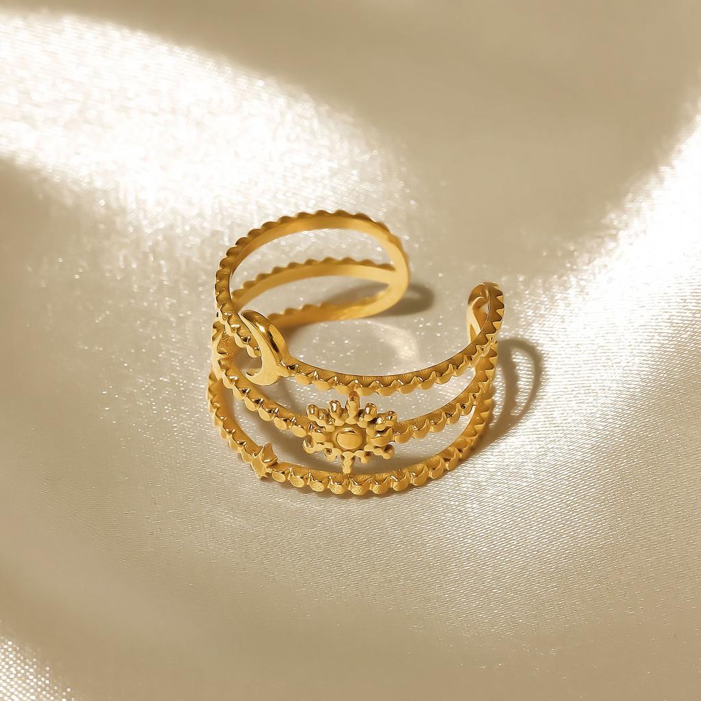 Modny damski pierścionek jednoczęściowy Pierścionek damski Pierścionek metalowy Błyszczący pierścionek Pierścionek metalowy Prezent świąteczny