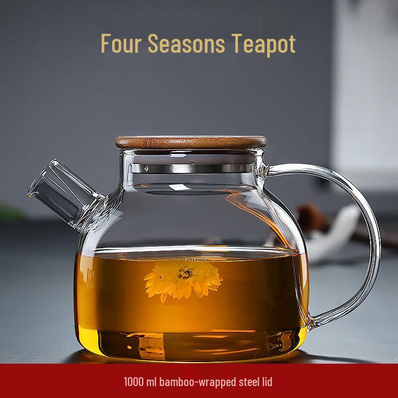 Heat-Resistant Glass Cold Water Pitcher with Lid