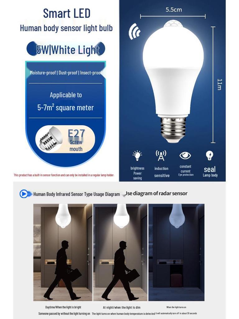 Voice-Activated LED Corridor Light with Infrared Human Detection and Radar Voice Control