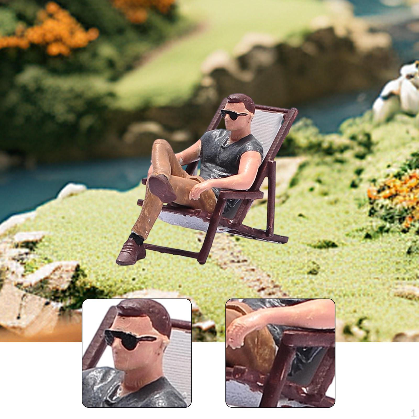 

1/64 Miniature Male Figure Tiny People Figurine Scenery Prop Human Hand Painted for