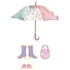 TAKARA TOMY "Licca-chan LG-03 Fun Rainy Day Set" Dress-up Doll Pretend Play Toy, Ages 3 and up, Toy 