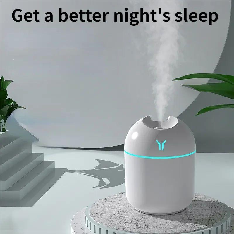 250ML Usb Water Refill Spray Humidifier With Color Lights Super Fog Small Air Humidifier Home Bedroom Office Car Mute Humidifier