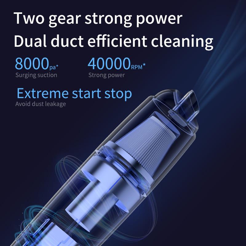 Wireless Mini Handheld Car Vacuum Cleaners120W 20000Pa Powerful Suction Wet And Dry Portable Car Cleaning Tools