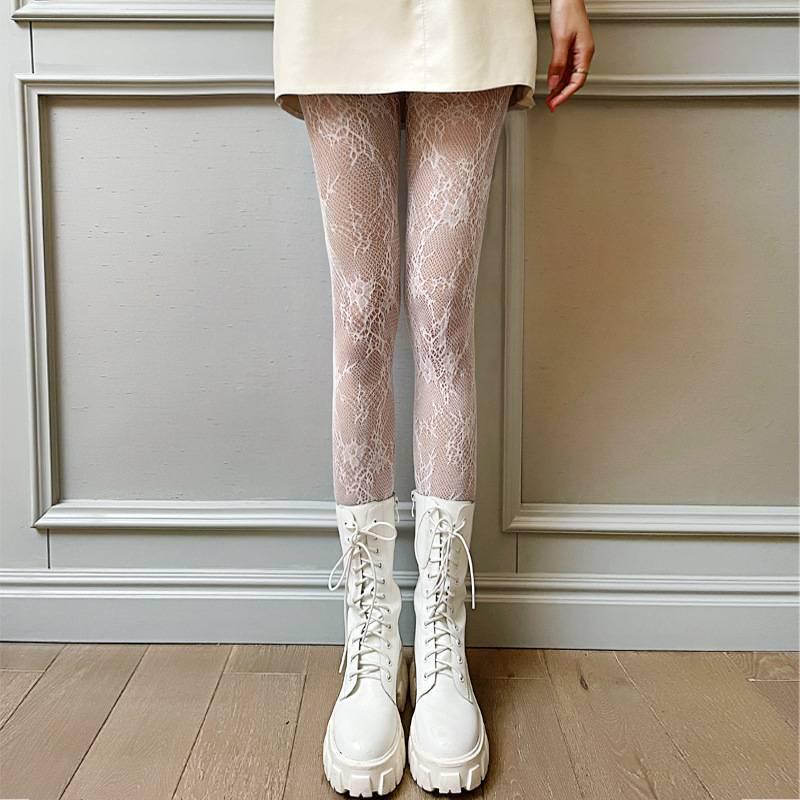 

Белые чулки-сетка с бантом в японском стиле: Милые, Сладкие, Сексуальные Черно-белые Колготки для Женщин One Size