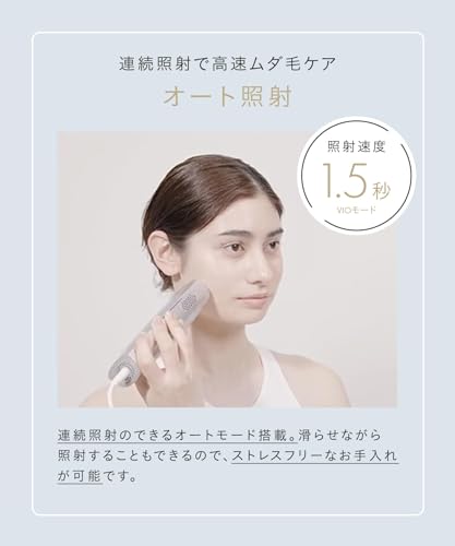 SALONIA Flash Crystal Silk Epi Hair Removal Device for Men and Women, VIO Compatible, Silver (SAL22205SL) [Amazon.co.jp Exclusive]