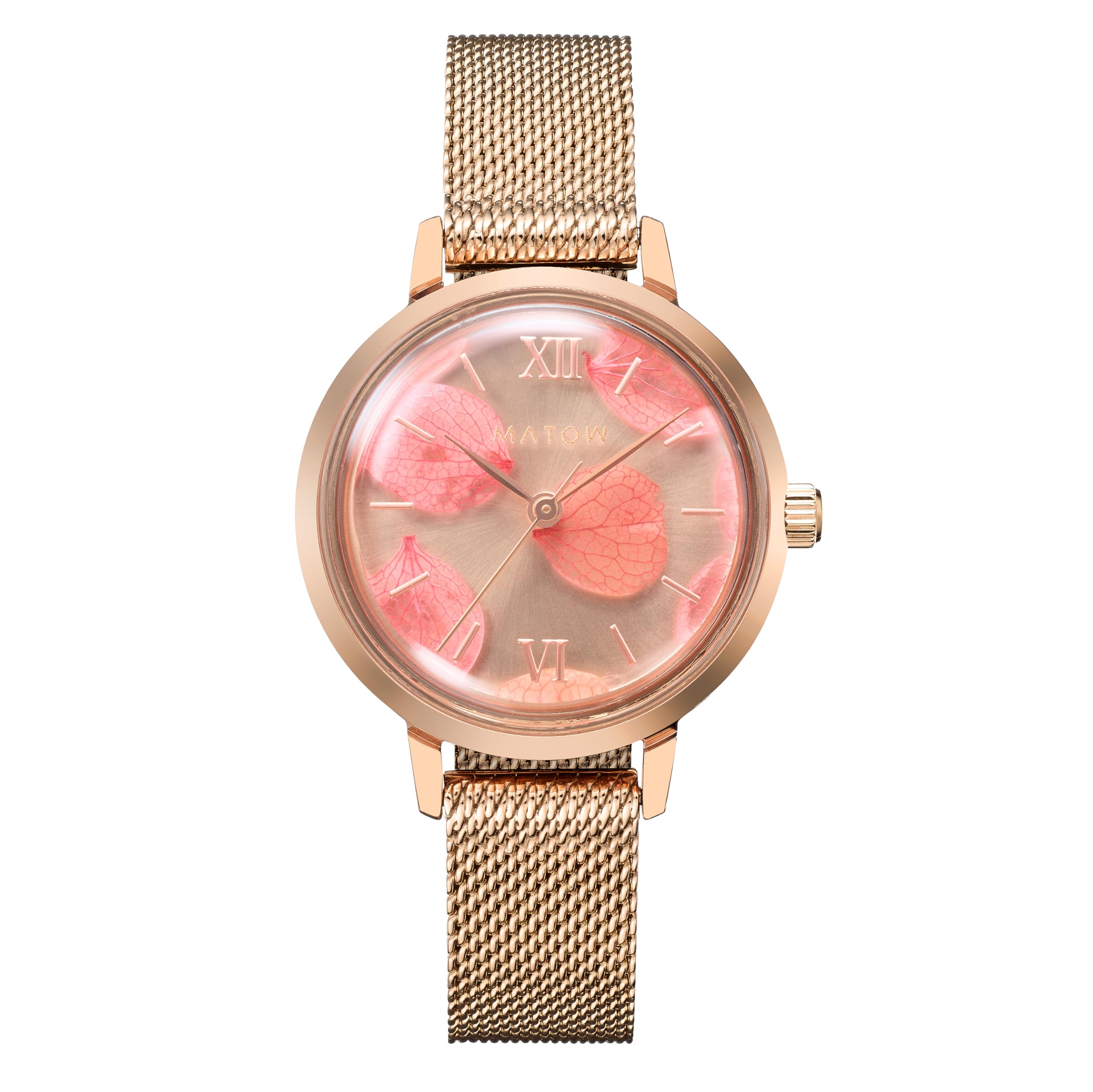 

Authorized Dealer Shiki Bouquet Mountain Cherry Blossom Rose Gold mw007001 [MATOW] Women s Watch, Mesh,