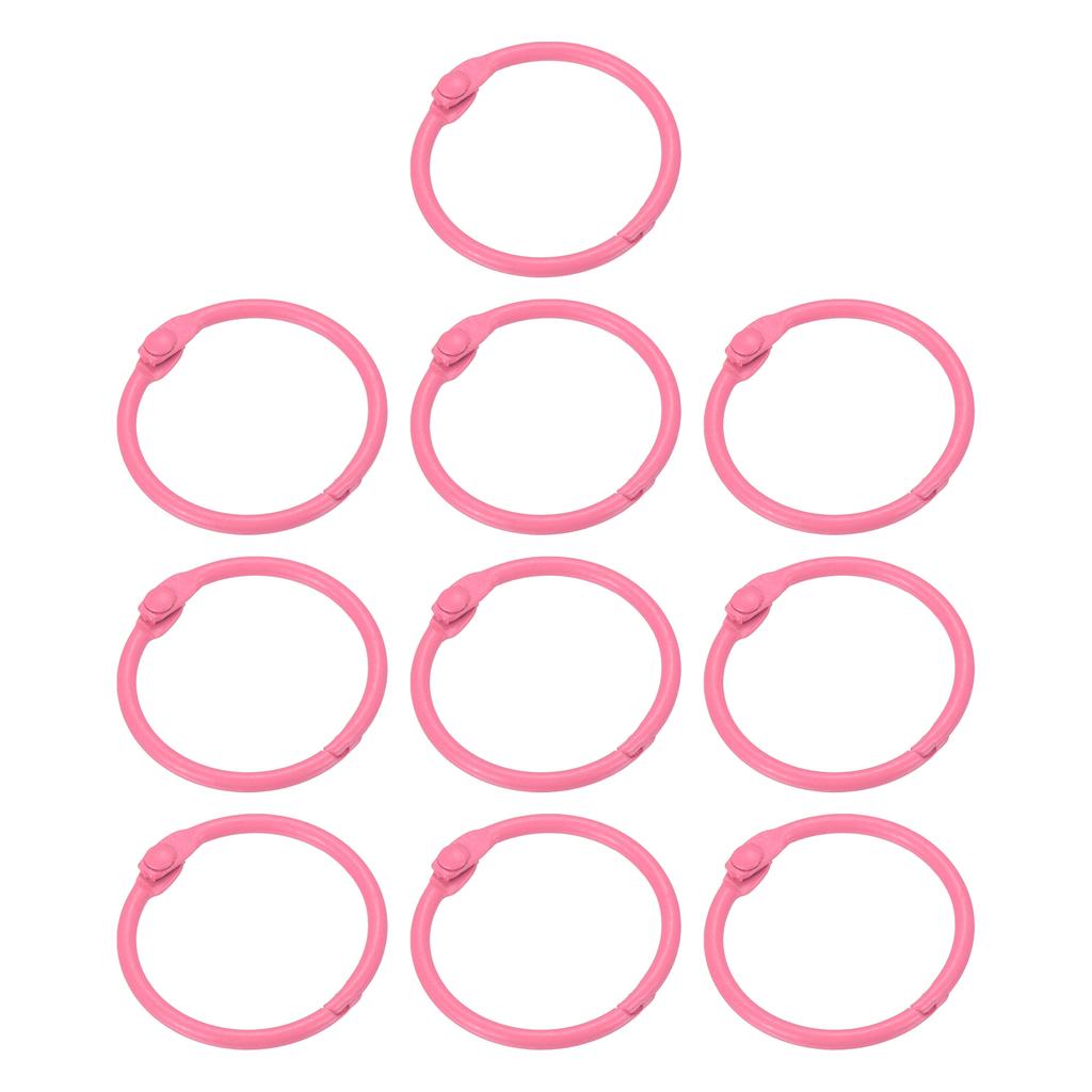 10Pcs Loose Leaf Binder Rings Book Hoops Metal Flash Card Book Binding Rings for Key Chain Index Card Scrapbooks Office Supplies