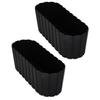 Flowerpot Box For Flowers And Herbs For Balcony Or Terrace Anthracite 40 Cm 2 Pcs