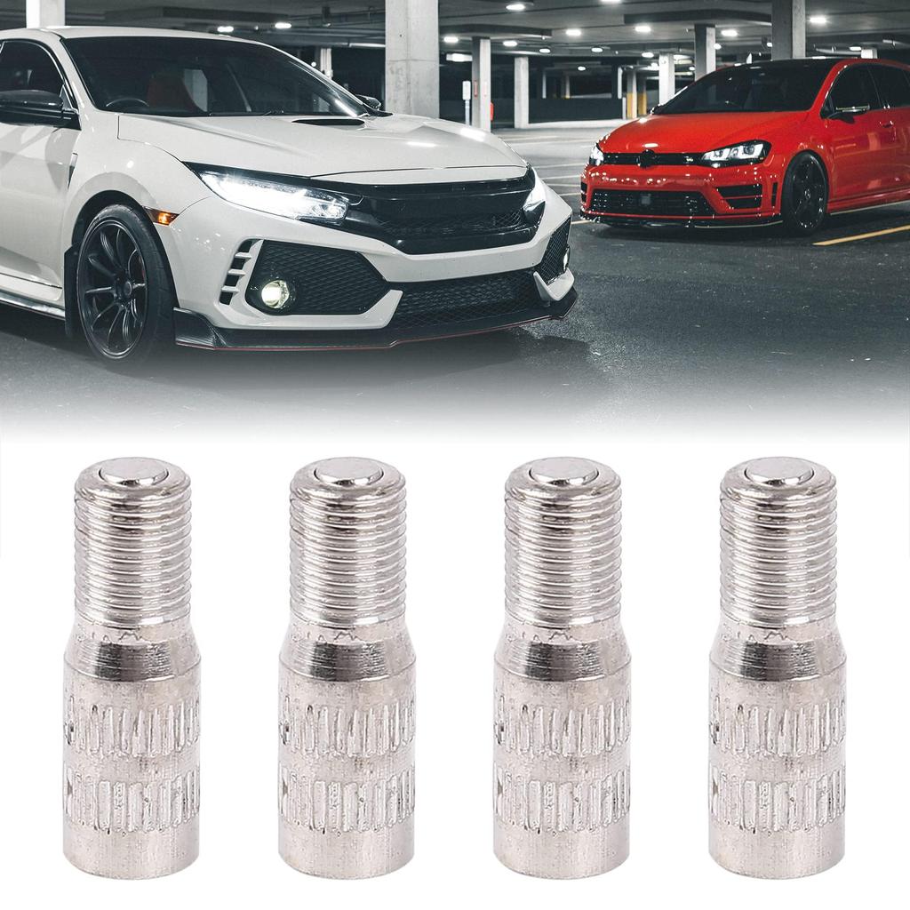 Emsoulnioi Air Valve Cap Stem Extension Wheel Tire Extender Adapter Car Truck Chrome Plated Brass Aluminum Valve Cap 4PCS-27MM Yellow