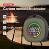 3 In 1 Carbon Monoxide Detector 1000mAh Portable Gas Detector CO Detector Alarm Temp Humidity Sensor for Outdoor Camping RV Car