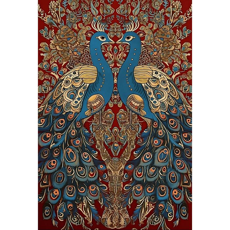 Indischer Lebensbaum Vintage Volkskunst Blühender Baum Böhmische Kunst Poster Leinwandmalerei Wanddrucke Bild für Zimmer Heimdekor