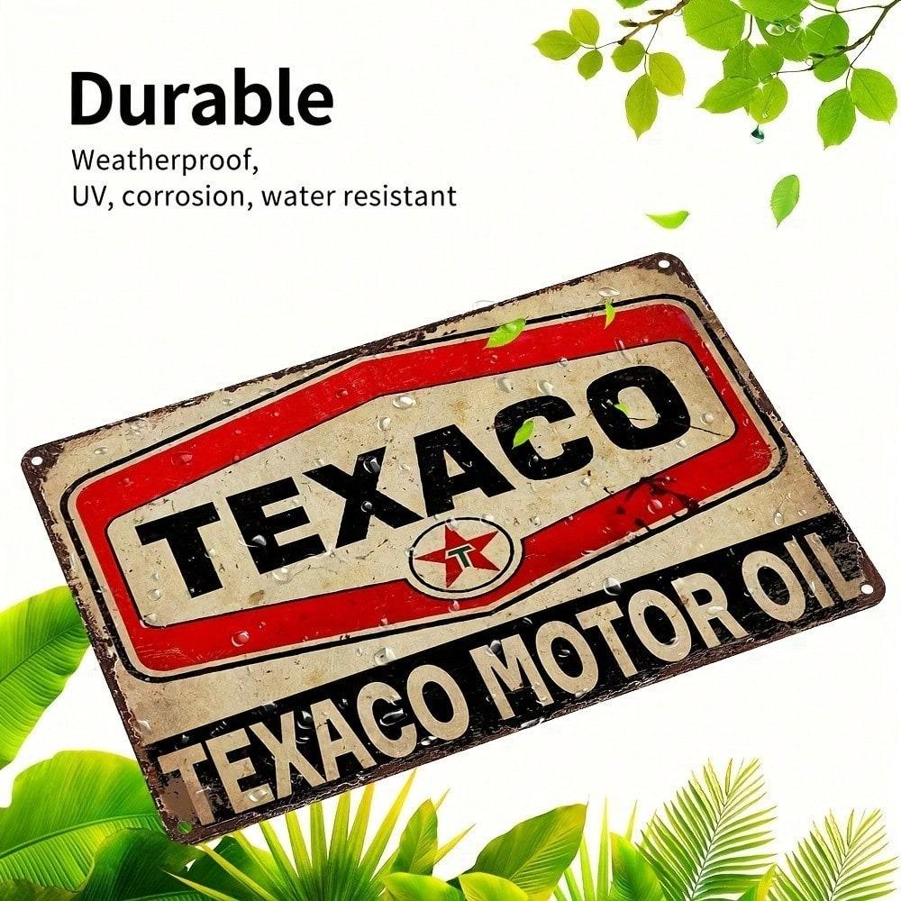 Vintage Texaco Metal Tin Sign Retro Garage Wall Decor American Pub Bar Man Cave Art