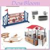 Farm Scene Decor Set With Plastic Fencing And Saddle For Hobbyists And Collectors