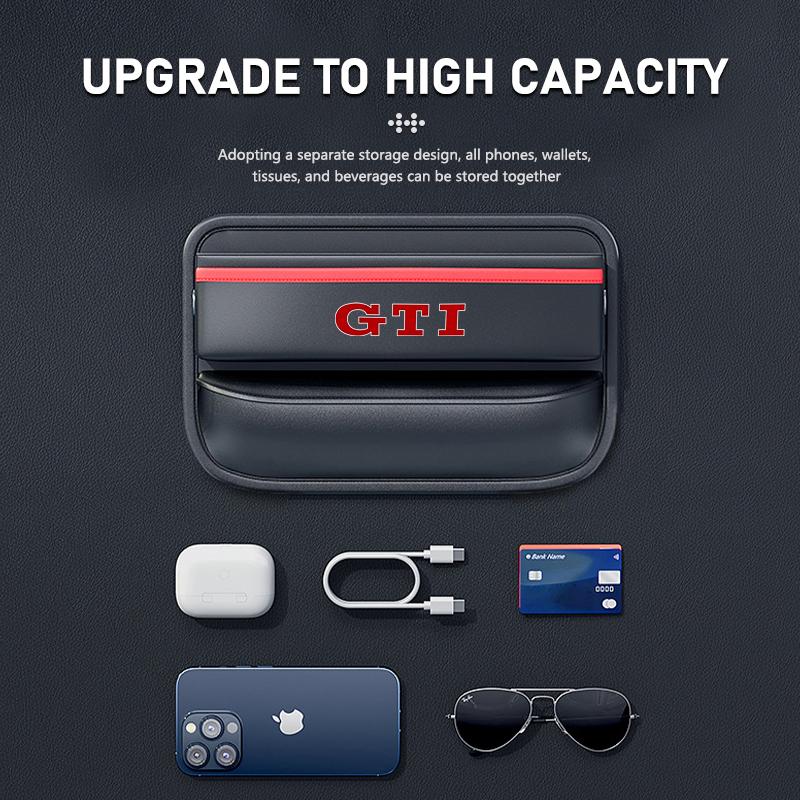 For Volkswagen VW Car Seat Srat Filler Wallet Phone Gap Slit Pocket Storag Box Jetta Golf4 5 6 Beetle CC B5 B6 B7 EOS GTI MK2 ze7