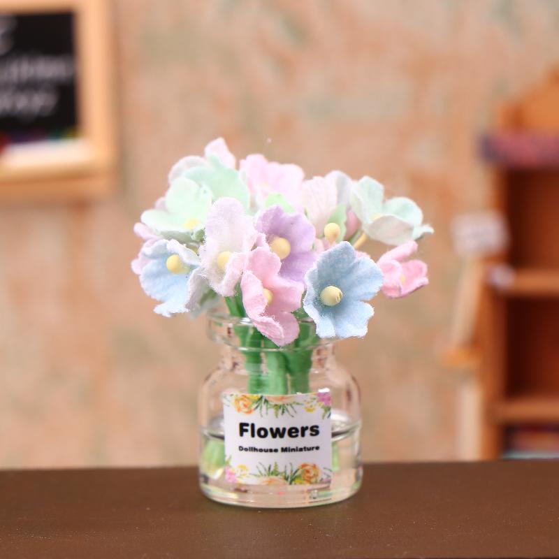 

1/12 Ляльковий будиночок Квітка Мініатюрна Ваза для квітів Модель Ляльковий дім Кімнатні рослини Декор Іграшка Мікро-ландшафт Рослинна прикраса Іграшка