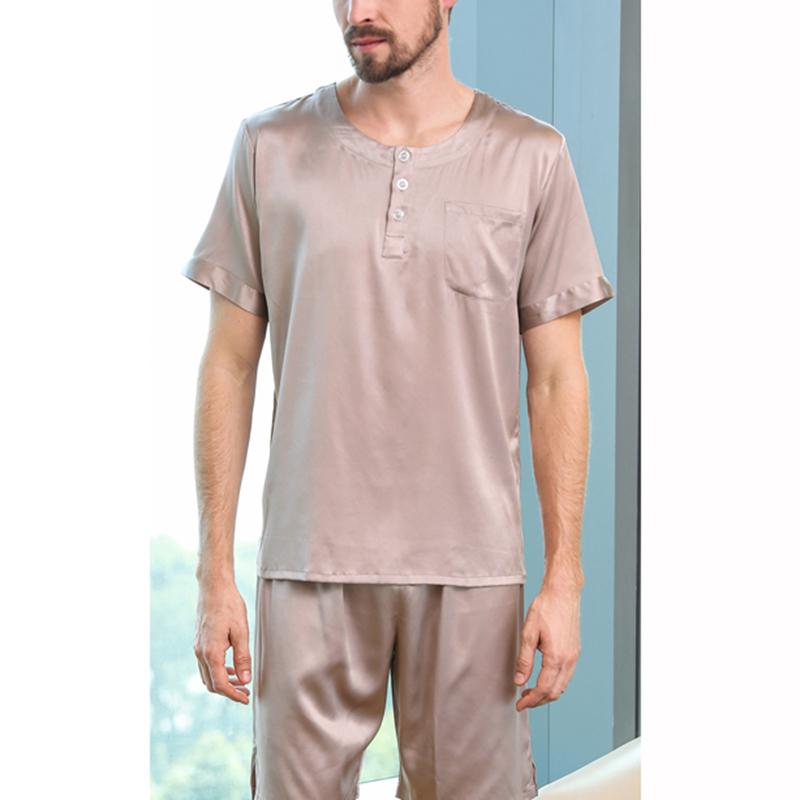 Satin Silk Pajamas Shorts For Men Rayon 