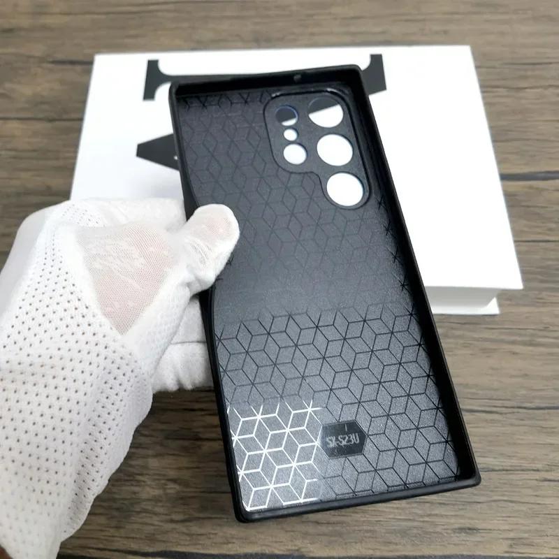 Faux Leather Luxury Soft TPU for Magsafe Magnetic Phone Case for Samsung Galaxy S23 S21 S20 FE S24 S22 Plus Note 20 Ultra Cover