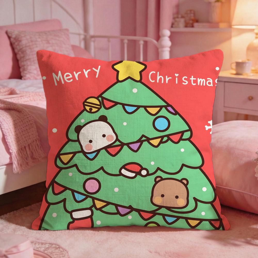 BUBU DUDU Cute Bear Cushion Cover Premium Comfort Reversible Pillow Cove Two In One Design For Any Room  Car Interior