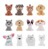 12pcs Figurines Miniatures Cute Simulation Dog Pomeranian Micro Landscape Ornaments Home Decoration Room Decor Desk Accessories