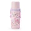 Sanrio Water Direct Cup Stainless Steel My Melody with Shoulder Character SANRIO Children's Bottle, 380ml, Drinking, One-Touch Included, 2-Way Bottle,