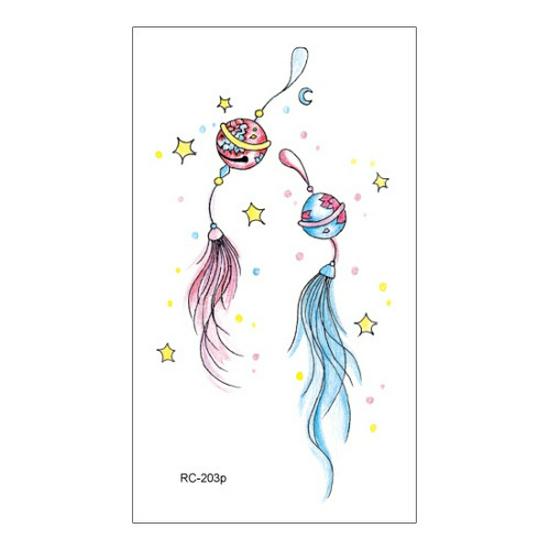 Waterproof Gradient Color Cartoon Temporary Tattoos for Men & Women