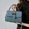 Genuine Cowhide Top Handle Bag for Women Simple Fashion Envelope Style Luxury Designer Small Crossbody Shoulder Bag