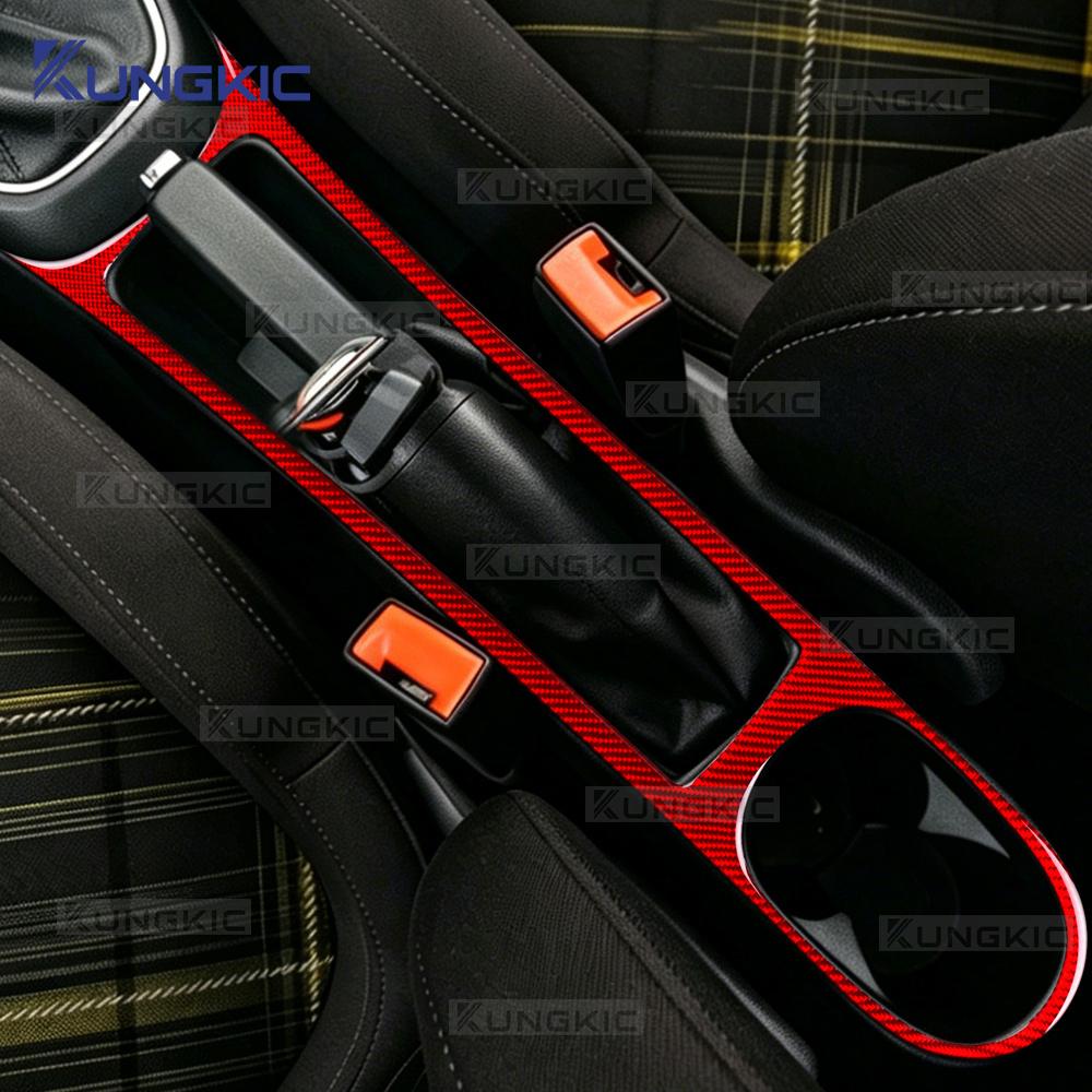 Real Soft Carbon Fiber Sticker For Opel Corsa E X15 2015 2016 2017 2018 2019 LHD RHD Car Gear Shift Handbrake Frame Trim.