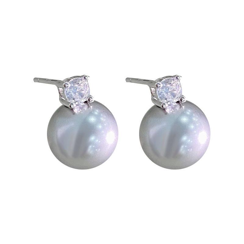 Fresh Pearl Earrings Light Luxury High-end Versatile French Lady-style Earrings Earrings