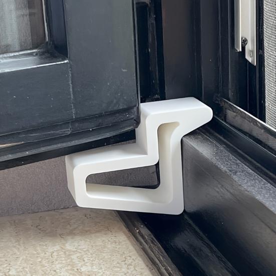Window Door Stopper Non-Slip Windproof Anti-collision Heavy Duty Plastic Multi-Functional Windows Balcony Interior Doors Stop Wedge