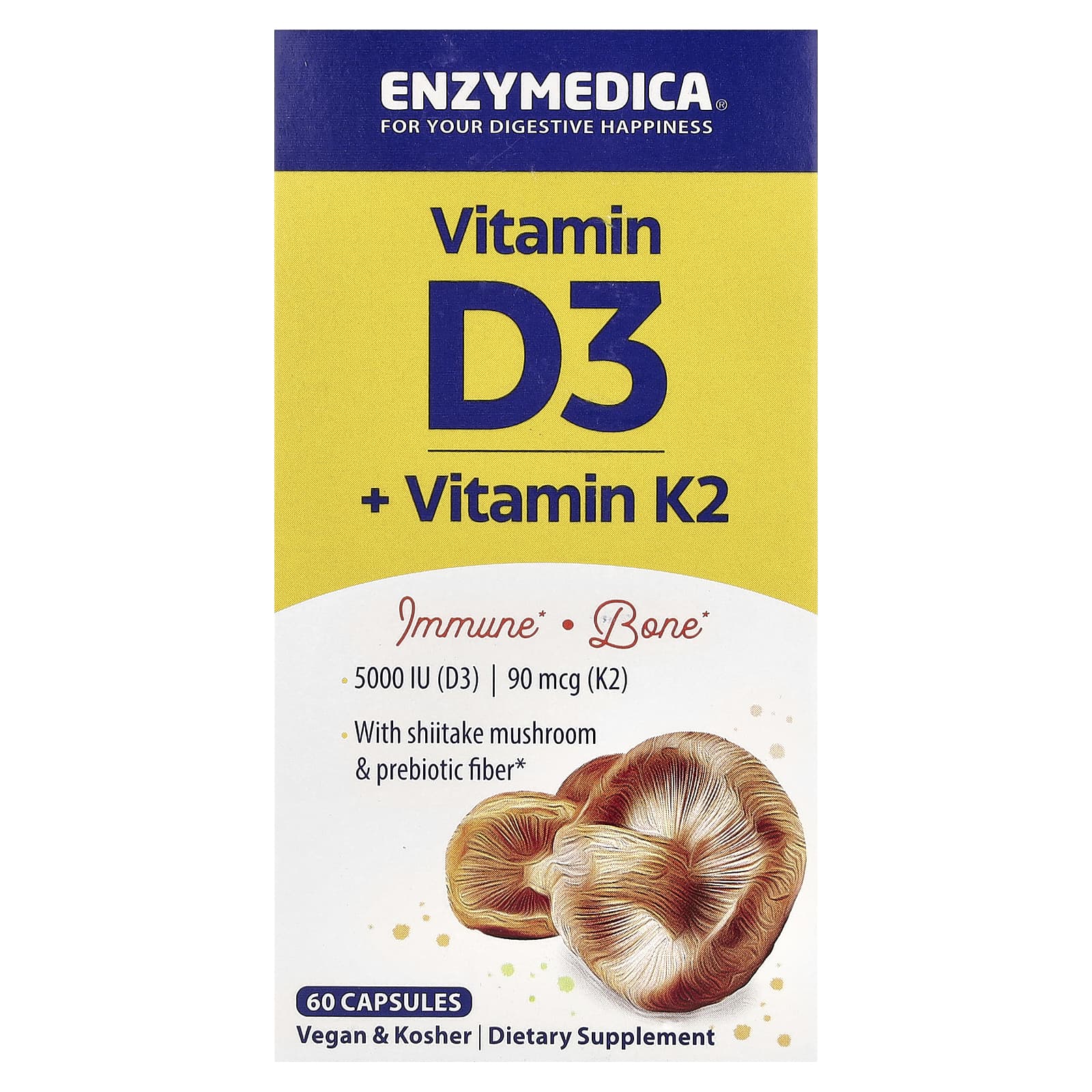 

Vitamin D3 + Vitamin K2, 60 Capsules