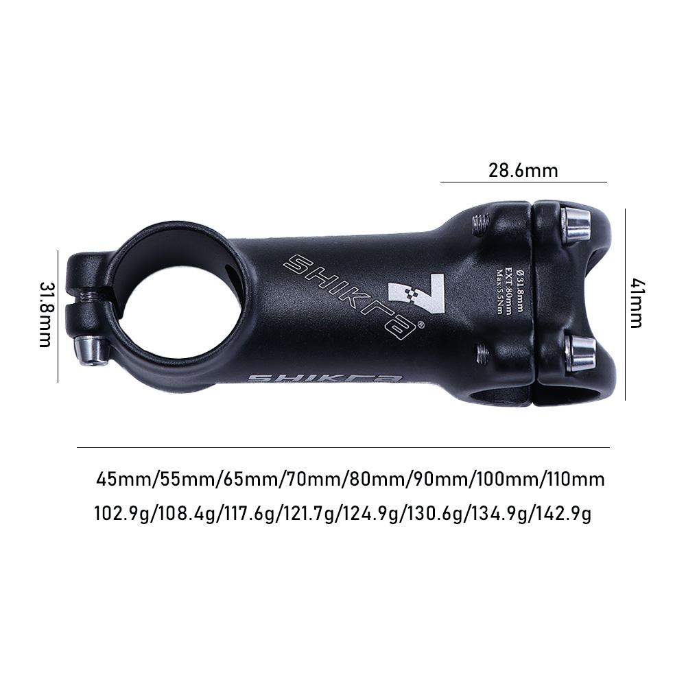 MTB Road Bike Ultralight Length Stem 31.8mm Aluminum Alloy 7 Degree Bike Stem Handlebar Stem Bicycle Stem Bike Stem Riser