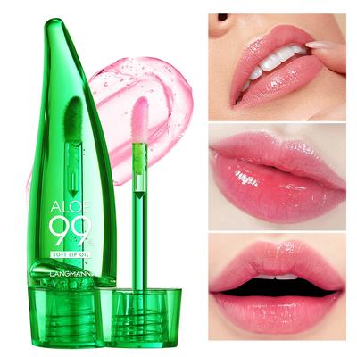 Aloe Vera Color Changing Lip Gloss Moisturizing Lip Oil Temperature Sensitive Long Lasting Lip Tint