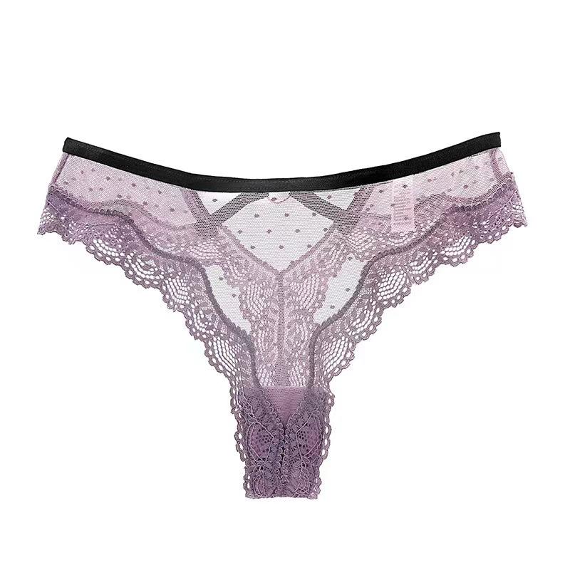 Vrouwen Sexy Holle Slipjes Kant Laag Uitgesneden Verleiding G-String Ademend Ondergoed Comfort String Borduurwerk Slipjes Intiem