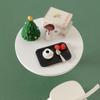 1/12 Dollhouse Mini Round Tea Table Model Dollhouse Dining Room Furniture Decoration Dolls House Micro Scene Decor Ornaments