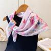 Butterfly 70Cm Square Spring Summer Women Scarf Silk Satin Beach Scarves Shawl Headband Hijab Bandana Wrap Bufanda