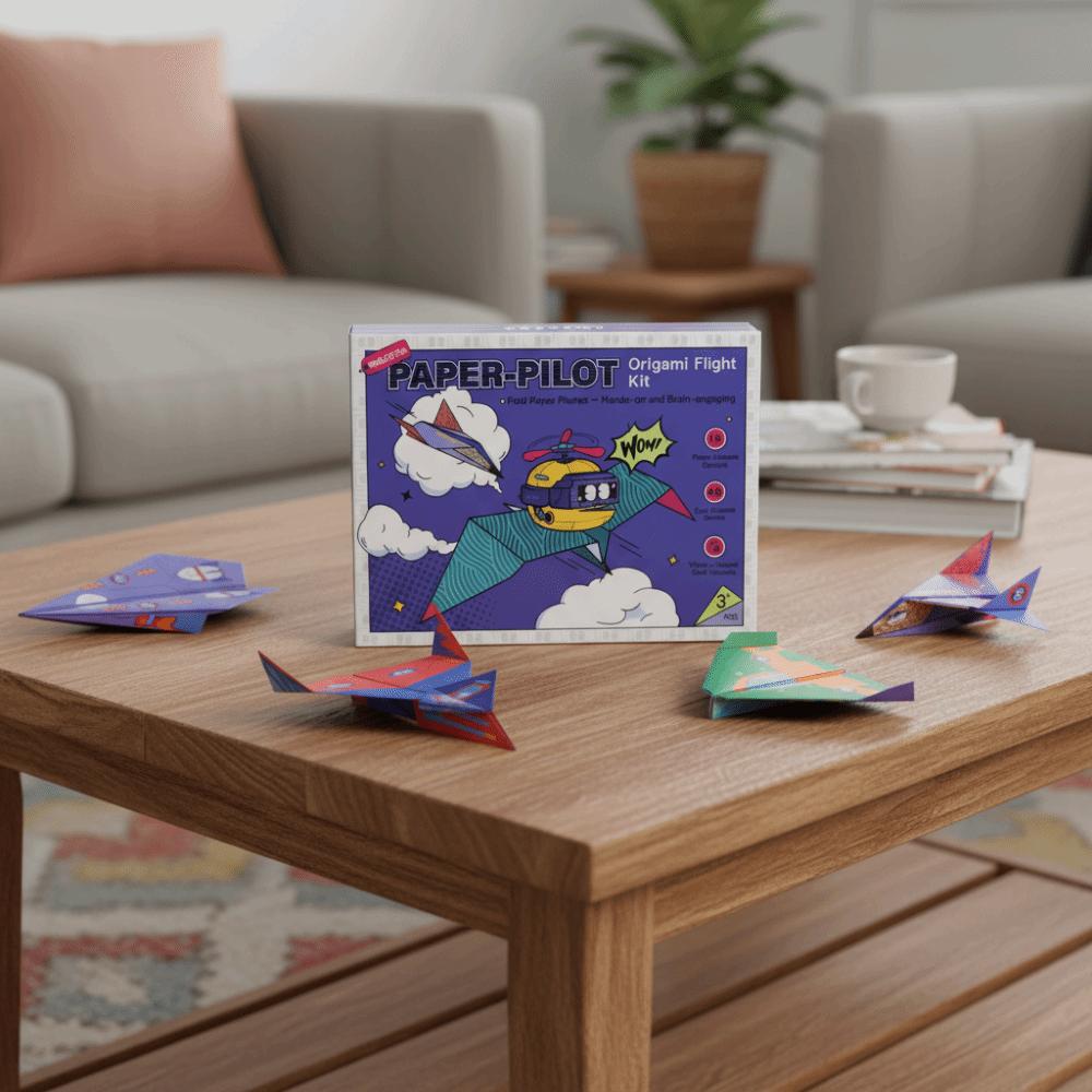 Montessori Flugzeug Origami Set Papier Vielseitiges Papierflugzeug Spielzeug Jungen Baby Mädchen