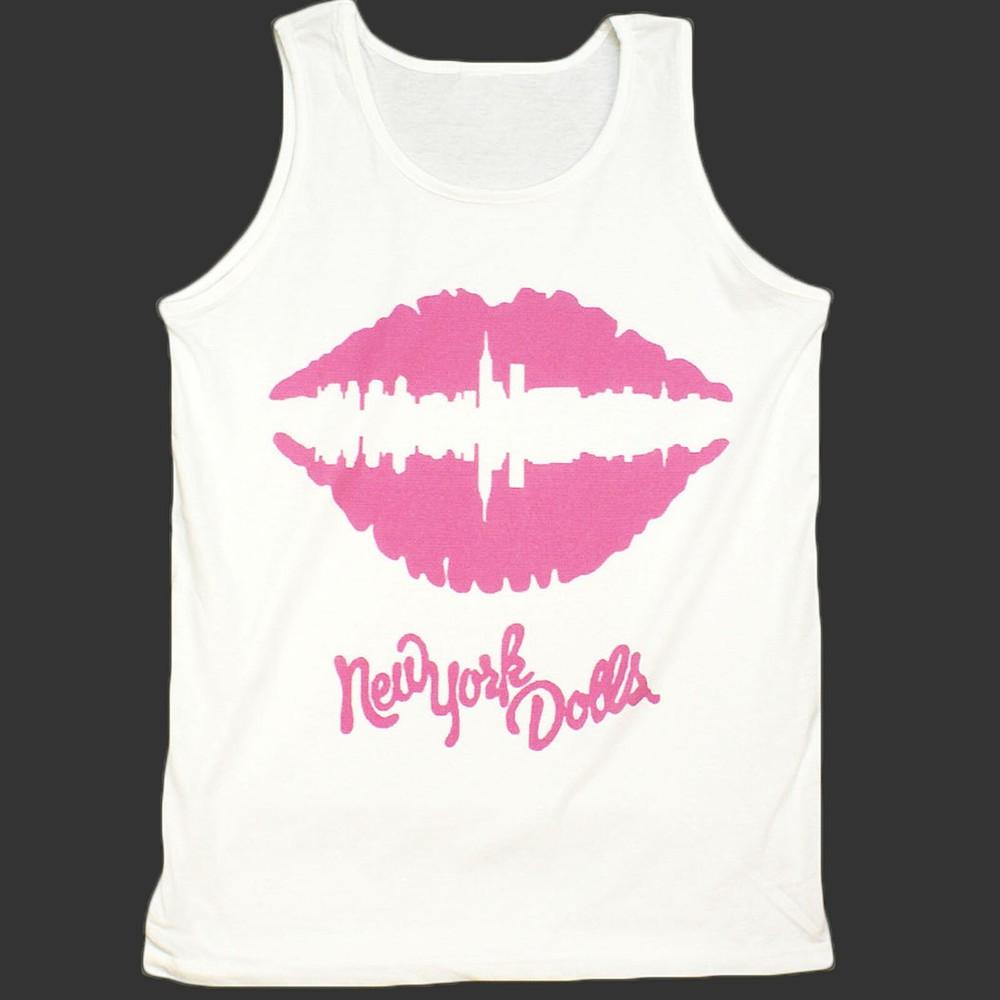 

New York Dolls Glam Punk Rock T-SHIRT vest top unisex white S-4XL S